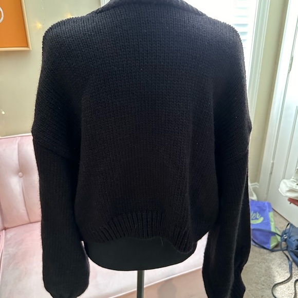 Plus Size 3X Forever 21 Black and Red Mushroom Knit Cardigan - Picture 3 of 4